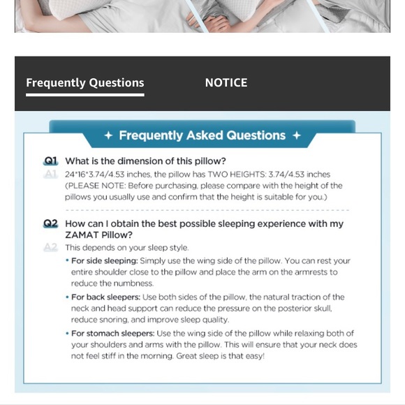 Cervical adjustable memory foam pillow - Picture 4 of 9